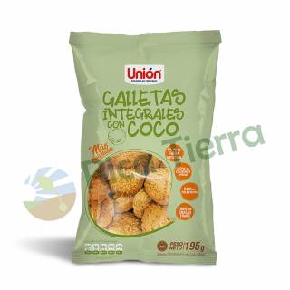 GALLETAS INTEGRALES COCO X 195G UNION