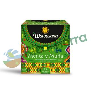 MENTA Y MUÑA X 12 FILTRANTES WAWASANA