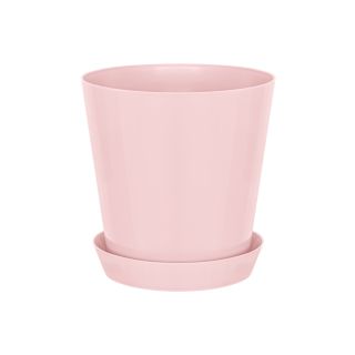 MACETA BRIO 14 CON PLATO - ROSADO