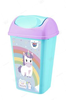 PAPELERA GALAX #15 DECORADO NINA - TURQUESA