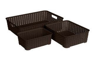 SET CANASTILLA TAVARÚA # 03 (1.4 L + 3 L + 6.6 L) - MARRÓN