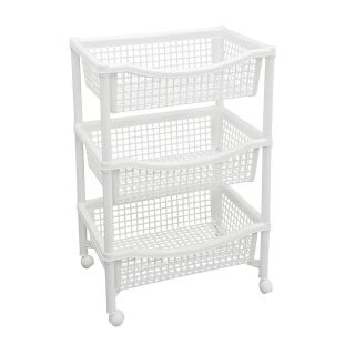 DESPENSERO GIGANTE DE LUXE DE 3 NIVELES C/ RUEDA REYPLAST - BLANCO