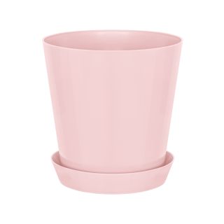 MACETA BRIO 18 CON PLATO - ROSADO