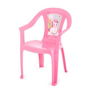 SILLA REYPLAST KINDER NIÑA UNICORNIO - ROSADO