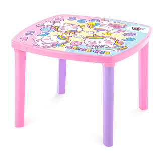MESA KINDER  NIÑA UNICORNIO - ROSADO