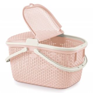 CANASTA TAVARUA MODELO RATAN - ROSADO