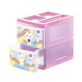 ORGANIZADOR PRAKTICO X 2 NIVELES - GATICORNIO ROSADO