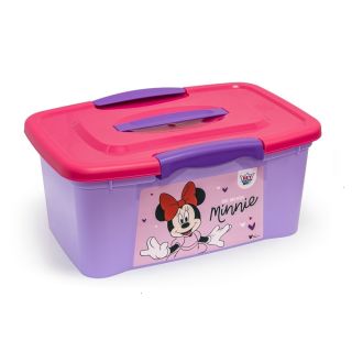 CAJA ULTRAFORTE 6.5 L REYPLAST- DISNEY MINNIE- BASE LILA TAPA CORAL