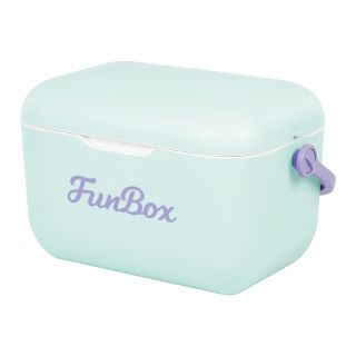 COOLER FUNBOX 20L - TURQUESA BEBÉ C/ VIOLETA CLARO