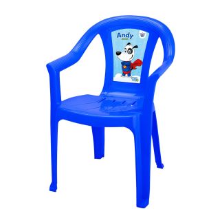SILLA KINDER DECORADO NIÑO - AZUL