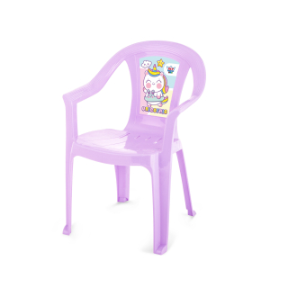 SILLA KINDER NIÑA UNICORNIO - VIOLETA