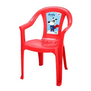 SILLA KINDER DECORADO NIÑO - ROJO