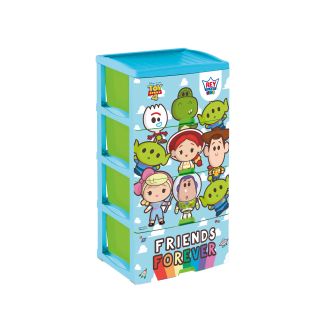 COMODA BIG BOX DECORADA 4 PISOS DISNEY TOY STORY - TURQUESA