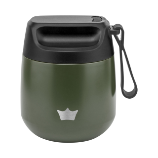 CONTENEDOR TERMICO RONDO 400 ML - VERDE C/ NEGRO