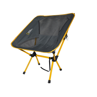 SILLA PLEGABLE CAMPING COMPACTA ULTRALIVIANA YELLOWSTONE GRIS/AMARILLO - NATIONAL GEOGRAPHIC