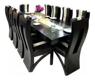 MP JUEGO DE COMEDOR 10 SILLAS GLASS