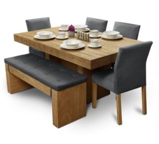 MP COMEDOR 4 SILLAS + BANQUETA NANTAS