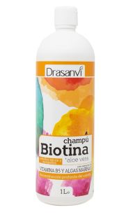 Champú Biotina y Aloe Vera - Cabello Seco y Apagado 1 L Drasanvi