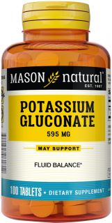 Potassium Gluconate 595 mg 100 Tab Mason