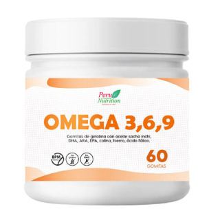 Omega 3 6 y 9  130 mg x 60 gomitas Peru Nutrition