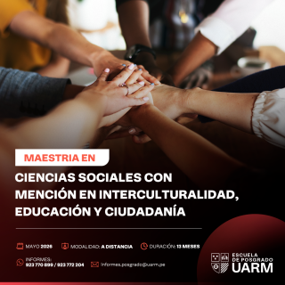 Matrícula - Maestría en Ciencias Sociales con mención en Interculturalidad, Educación y Ciudadanía