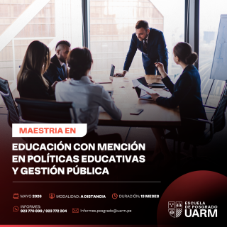 Matrícula - Maestría en Educación con mención en Políticas Educativas y Gestión Pública