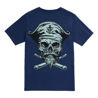 Polo manga corta PIRATA FREEDOM azul