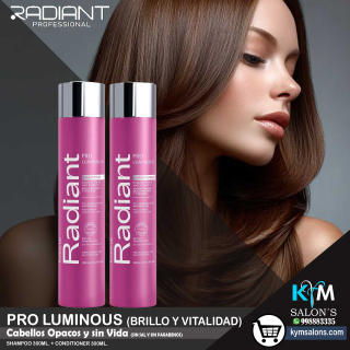 PACK SHAMPOO 300ml. + CONDITIONER 300ml. KERATIN PRO LUMINOUS Radiant CodRadProke