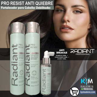 KIT SHAMPOO 300ml. + CONDITIONER 300ml. + LOCIÓN 100ml. PRO RESIST RADIANT CodAntiq