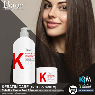 PACK SHAMPOO 500ml. + MÁSCARA 300gr. BAOR Keratin Care CodBaorKCare