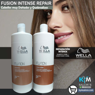 PACK: SHAMPOO 1000ML. + CONDITIONER 1000ML. FUSION INTENSE REPAIR WELLA Codwefus