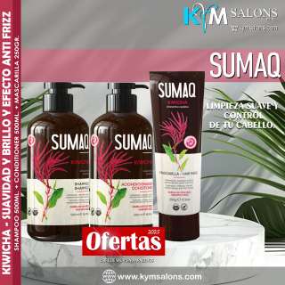 KIT SHAMPOO 500ml. + CONDITIONER 500ml. + MÁSCARA 250gr. SUMAQ Kiwicha CodSumaqki
