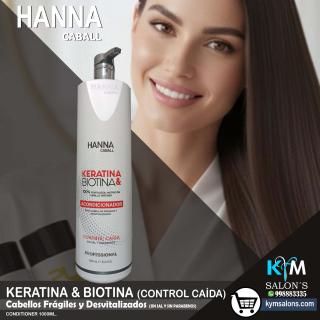 CONDITIONER 1000ml. - Hanna Caball Keratina & Biotina Control Caída CodHannbio