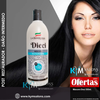 Máscara Capilar Dieci 500gr. Daño Intermedio La Brasiliana CodLaBrasSDT