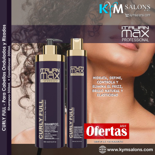 PACK CURLY FULL SHAMPOO 500ml. + CONDITIONER 300ml. ITALIAN MAX CodItacurly