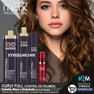 KIT CURLY FULL SHAMPOO 500ml. + CONDITIONER 300ml. + FLUIDO 120ml. + ÓLEO DE ARGÁN 60ML. ITALIAN MAX CodItacurly
