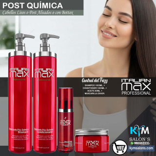 COMBO SHAMPOO 1000ml. + CONDITIONER 1000ml. + ACEITE 60ml. + MÁSCARA 285gr. ITALIAN MAX POST QUÍMICA CodItaPQ