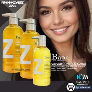 KIT 2 SHAMPOO 500ml. + 1 CONDITIONER 300ml. GINGER DE BAOR CogGinGCad