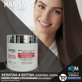 MASCARILLA INTENSIVA 400ml. - Hanna Caball Keratina & Biotina Control Caída CodHannbio