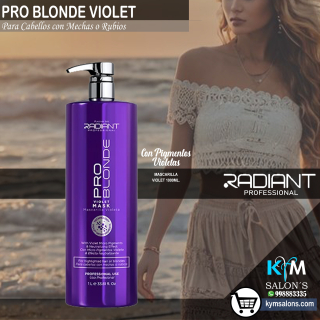 Radiant Pro Blonde Mascarilla Violet 1000ml. Matizador CodRadProBlo