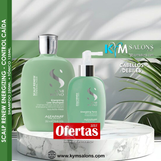 Pack Energizing Alfaparf Shampoo 250ml. + Tónico 125ml. Semi Di Lino Control Caída Codalfscalp
