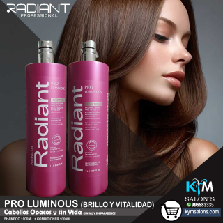 PACK SHAMPOO 1000ml. + CONDITIONER 1000ml. KERATIN PRO LUMINOUS Radiant CodRadProke