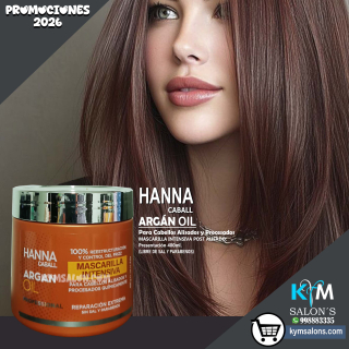 MASCARILLA INTENSIVA 400gr. Argan Oil Hanna Caball CodHannarg