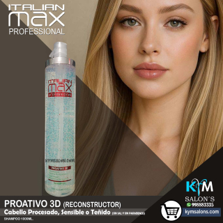 Shampoo 1000ml. PROATIVO 3D Italian Max Cabellos Sensibles y Grasos CodItaliM3d