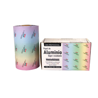 LA BRASILIANA ROLLO DE PAPEL ALUMINIO PARA CABELLO X 50MT - 15CM 20 MICRAS CodAlum