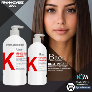 PACK SHAMPOO 500ml. + CONDITIONER 300ml. BAOR Keratin Care CodBaorKCare