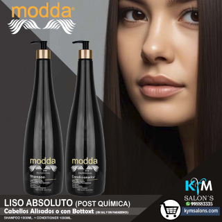 PACK SHAMPOO 1000ml. + CONDITIONER 1000ml. Modda Liso Absoluto CodLisAbs