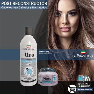 PACK RECONSTRUCTOR UNO 500ml. + MÁGIC 250gr. LA BRASILIANA CodLaBrasSMT