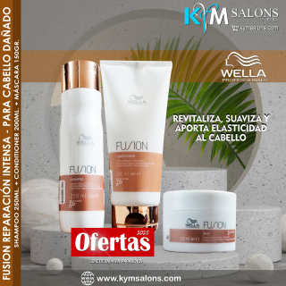 Trío Shampoo 250ml. + Conditioner 200ml. + Máscara 150gr. Fusion Intense Repair Wella Codwefus