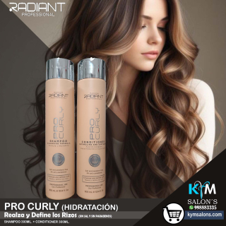 PACK SHAMPOO 300ml. + CONDITIONER 300ml.  PRO CURLY RADIANT CodCurlyRad